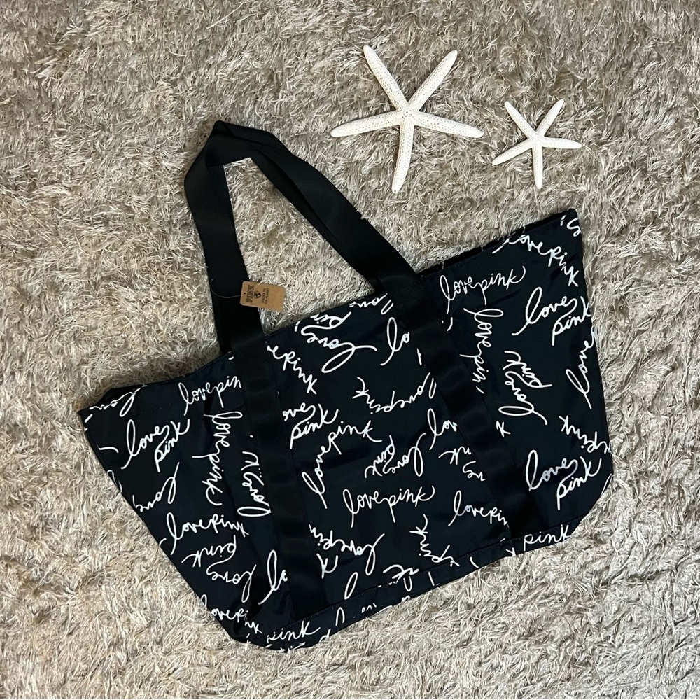 NWT PINK Logo Tote Bag